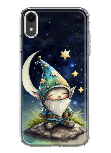 Apple iPhone XR Stars Moon Starry Night Space Gnome Hybrid Protective Phone Case Cover