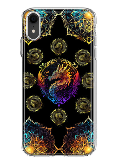 Apple iPhone XR Mandala Geometry Abstract Dragon Pattern Hybrid Protective Phone Case Cover