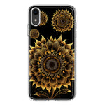 Apple iPhone XR Mandala Geometry Abstract Sunflowers Pattern Hybrid Protective Phone Case Cover