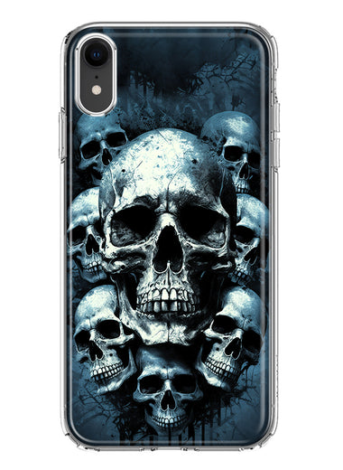 Apple iPhone XR Graveyard Death Dream Skulls Double Layer Phone Case Cover