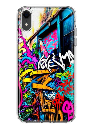 Apple iPhone XR Urban Graffiti Street Art Painting Hybrid Protective Phone Case Cover