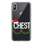 Apple iPhone Xs Max Christmas Funny Ornaments Couples Chest Nuts Hybrid Protective Phone Case Cover