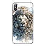 Apple iPhone XS Max Abstract Lion Sculpture Hybrid Protective Phone Case Cover