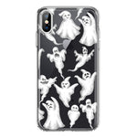 Apple iPhone Xs Max Cute Halloween Spooky Floating Ghosts Horror Scary Hybrid Protective Phone Case Cover