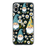 Apple iPhone XS Max Cute White Daisies Gnomes Flowers Floral Double Layer Phone Case Cover