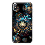 Apple iPhone Xs Max Mandala Geometry Abstract Multiverse Pattern Hybrid Protective Phone Case Cover