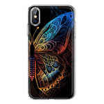 Apple iPhone Xs Max Mandala Geometry Abstract Butterfly Pattern Hybrid Protective Phone Case Cover