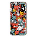 Apple iPhone Xs Max Psychedelic Cute Cats Friends Pop Art Hybrid Protective Phone Case Cover