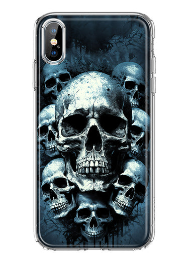 Apple iPhone XS/X Graveyard Death Dream Skulls Double Layer Phone Case Cover