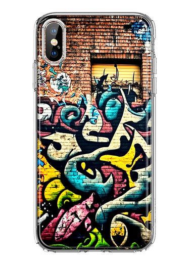 Apple iPhone XS Urban Graffiti Wall Art Painting Hybrid Protective Phone Case Cover