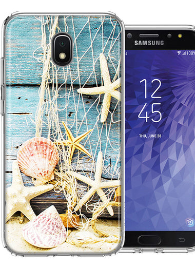 Samsung J7 2018/J737/J7 Refine/J7 Star Starfish Net Design Double Layer Phone Case Cover