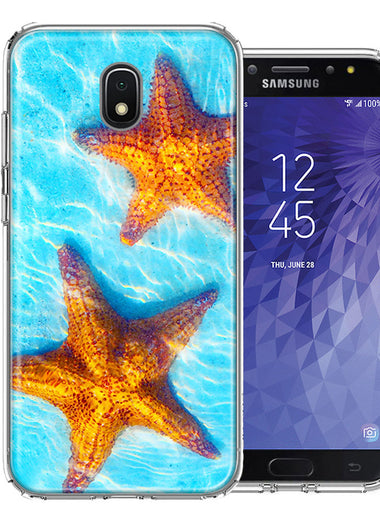 Samsung J7 2018/J737/J7 Refine/J7 Star Ocean Starfish Design Double Layer Phone Case Cover