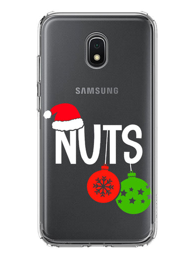 Samsung Galaxy J3 J337 Christmas Funny Couples Chest Nuts Ornaments Hybrid Protective Phone Case Cover