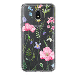 Samsung Galaxy J3 J337 Spring Pastel Wild Flowers Summer Classy Elegant Beautiful Hybrid Protective Phone Case Cover