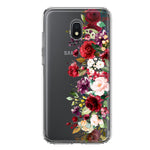 Samsung Galaxy J3 J337 Red Summer Watercolor Floral Bouquets Ruby Flowers Hybrid Protective Phone Case Cover