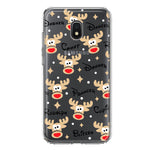 Samsung Galaxy J7 J737 Red Nose Reindeer Christmas Winter Holiday Hybrid Protective Phone Case Cover