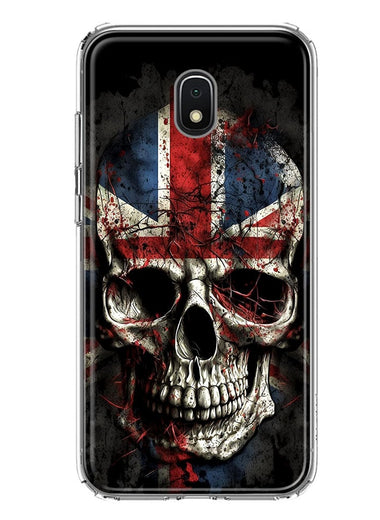 Samsung Galaxy J7 J737 British UK Flag Skull Hybrid Protective Phone Case Cover