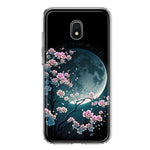Samsung Galaxy J7 J737 Kawaii Manga Pink Cherry Blossom Full Moon Hybrid Protective Phone Case Cover