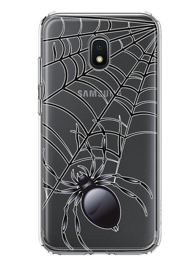 Samsung Galaxy J3 J337 Creepy Black Spider Web Halloween Horror Spooky Hybrid Protective Phone Case Cover