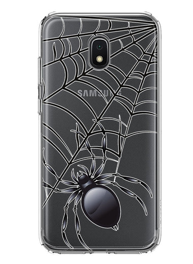 Samsung Galaxy J7 J737 Creepy Black Spider Web Halloween Horror Spooky Hybrid Protective Phone Case Cover