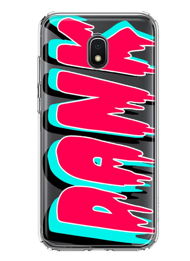 Samsung Galaxy J7 J737 Teal Pink Clear Funny Text Quote Dank Hybrid Protective Phone Case Cover