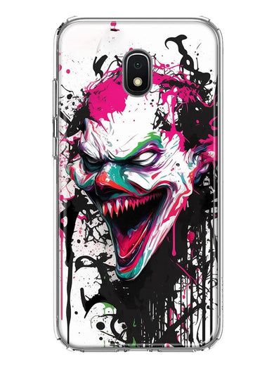 Samsung Galaxy J7 J737 Evil Joker Face Painting Graffiti Hybrid Protective Phone Case Cover