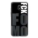 Samsung Galaxy J3 J337 Black Clear Funny Text Quote Fckfomo Hybrid Protective Phone Case Cover