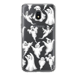 Samsung Galaxy J3 J337 Cute Halloween Spooky Floating Ghosts Horror Scary Hybrid Protective Phone Case Cover
