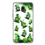 Samsung Galaxy J7 J737 Gnomes Shamrock Lucky Green Clover St. Patrick Hybrid Protective Phone Case Cover