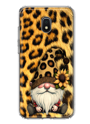 Samsung Galaxy J3 J337 Gnome Sunflower Leopard Hybrid Protective Phone Case Cover