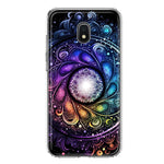 Samsung Galaxy J3 J337 Mandala Geometry Abstract Galaxy Pattern Hybrid Protective Phone Case Cover