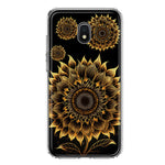 Samsung Galaxy J3 J337 Mandala Geometry Abstract Sunflowers Pattern Hybrid Protective Phone Case Cover
