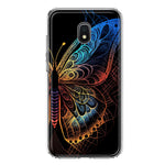 Samsung Galaxy J3 J337 Mandala Geometry Abstract Butterfly Pattern Hybrid Protective Phone Case Cover