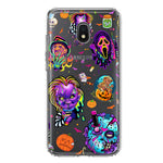 Samsung Galaxy J3 J337 Cute Halloween Spooky Horror Scary Neon Characters Hybrid Protective Phone Case Cover