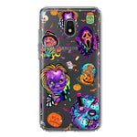 Samsung Galaxy J7 J737 Cute Halloween Spooky Horror Scary Neon Characters Hybrid Protective Phone Case Cover