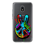 Samsung Galaxy J3 J337 Peace Graffiti Painting Art Hybrid Protective Phone Case Cover