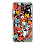 Samsung Galaxy J3 J337 Psychedelic Cute Cats Friends Pop Art Hybrid Protective Phone Case Cover