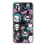 Samsung Galaxy J3 J337 Roses Halloween Spooky Horror Characters Spider Web Hybrid Protective Phone Case Cover
