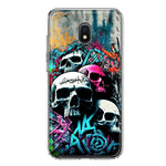 Samsung Galaxy J3 J337 Skulls Graffiti Painting Art Hybrid Protective Phone Case Cover