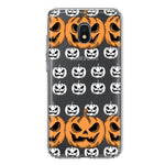 Samsung Galaxy J3 J337 Halloween Spooky Horror Scary Jack O Lantern Pumpkins Hybrid Protective Phone Case Cover