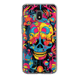 Samsung Galaxy J7 J737 Psychedelic Trippy Death Skull Pop Art Hybrid Protective Phone Case Cover