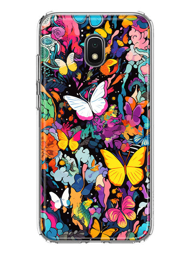 Samsung Galaxy J3 J337 Psychedelic Trippy Butterflies Pop Art Hybrid Protective Phone Case Cover