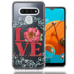 LG K51 Love Like Jesus Flower Text Christian Double Layer Phone Case Cover