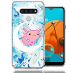 LG Stylo 6 Pink Axolotl Moon Mable Design Double Layer Phone Case Cover