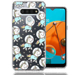 LG K51 Space Unicorns Design Double Layer Phone Case Cover