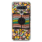 LG Stylo 6 Choose Happy Smiley Face Retro Vintage Groovy 70s Style Hybrid Protective Phone Case Cover