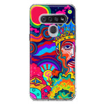 LG K51 Neon Rainbow Psychedelic Indie Hippie Indie King Hybrid Protective Phone Case Cover