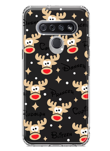 LG Stylo 6 Red Nose Reindeer Christmas Winter Holiday Hybrid Protective Phone Case Cover