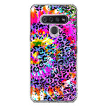 LG Stylo 6 Vibrant Pink Purple Tie Dye Summer Leopard Swirl Rainbow Hybrid Protective Phone Case Cover