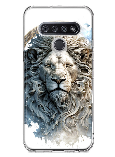LG K51 Abstract Lion Sculpture Hybrid Protective Phone Case Cover